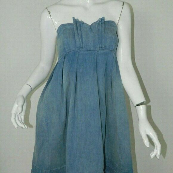 Current Elliot Dress Strapless Denim Mini Small - Picture 9 of 11
